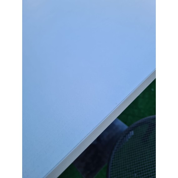 Tavolo in ferro battuto con piano bianco frassinato 70x70cm - Spessore 18mm