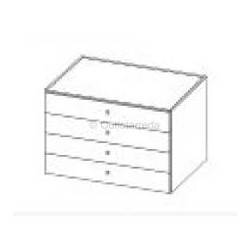 CASSETTIERA IN NOBIL. BIAN. H 72 X L 90 X P 56 ESCLUSO CASSETTI -  CREA LA TUA CUCINA - Diroshop