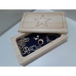 Porta gioie in legno massello di abete 25 x 15 cm -  Accessori Brico|Idee regalo - Diroshop