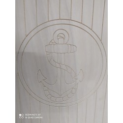 TAVOLO BARCA IN MULTISTRATO OKUME ANCORA BARCA 90 X 58 CM -  Accessori Marini|Tavoli Barca - Diroshop