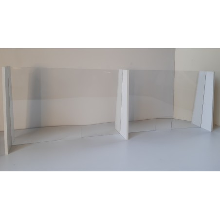 Barriera in plexiglass trasparente 2.00mt x 65cm - Spessore 4mm